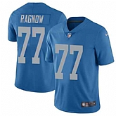 Nike Men & Women & Youth Lions 77 Frank Ragnow Blue Throwback NFL Vapor Untouchable Limited Jersey,baseball caps,new era cap wholesale,wholesale hats